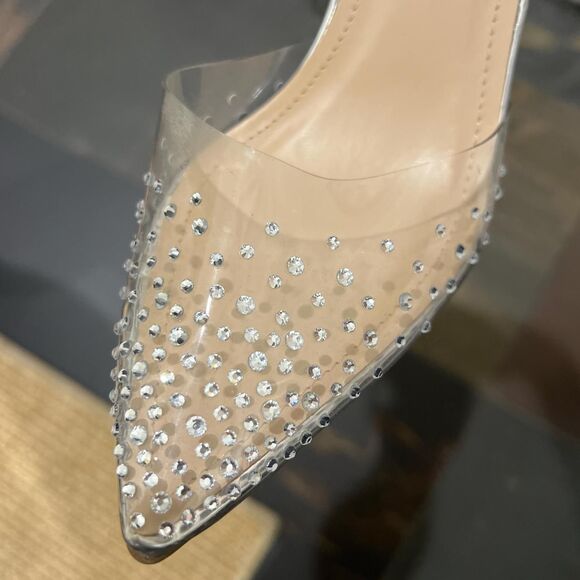 Windsor crystal PVC slingback heels - Picture 2 of 3